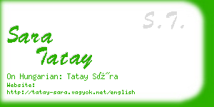 sara tatay business card